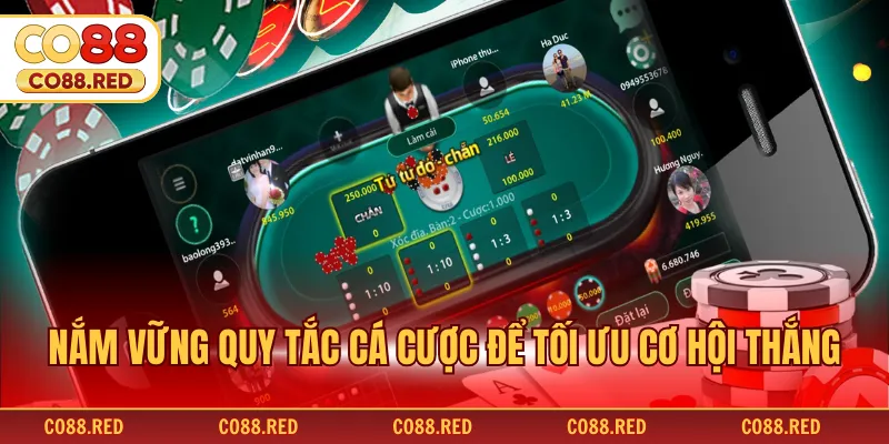 Nắm vững quy tắc cá cược để tối ưu cơ hội thắng